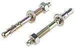 RS PRO Carbon Steel Anchor Bolt M6 x 55mm, 6mm Fixing Hole