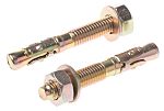RS PRO Carbon Steel Anchor Bolt M10 x 75mm, 10mm Fixing Hole