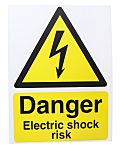 RS PRO Electrical Hazard Warning Sign (English)