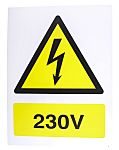 RS PRO Electrical Hazard Warning Sign (English)