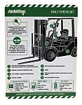 Brady Black on Blue, Green Safety Forklift Tag, English Language, 10 per Pack