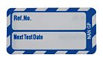 Brady White on Blue Safety Inspection Tag, English Language, 20 per Pack