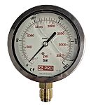 RS PRO BSP 1/2in Analogue Pressure Gauge 250bar Bottom Entry 100mm Outside Diameter