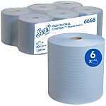 SCOTT Scott (6668) Rolled Blue Hand Towels, 198 x 200mm, 304 Sheets