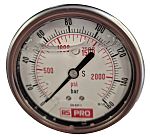 RS PRO BSP 1/4 Analogue Pressure Gauge 160bar Bottom Entry 63mm Outside Diameter