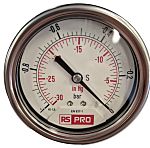 RS PRO BSP 1/4 Analogue Pressure Gauge 0bar Bottom Entry 63mm Outside Diameter