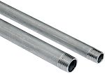 Tubo de acero Inoxidable, RS PRO, Ø ext. 21mm, pared de 0.48mm, long. 2m, rosca 1/2plg