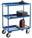 RS PRO 3 Shelf Steel Tray Trolley, 500 x 900mm, 350kg Load