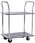 RS PRO 2 Shelf Steel Trolley, 725 x 470mm, 120kg Load