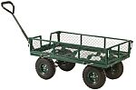 RS PRO Mesh Sided Steel Platform Trolley, 1070 x 515 x 1170mm, 250kg Load