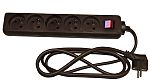 RS PRO 4m 5 Socket Type E - French Extension Lead, 250 V