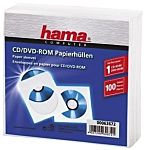 Fundas de papel para CD-ROM 100, blancas
