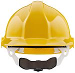 RS PRO Yellow Hard Hats , Adjustable, Ventilated
