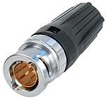 Neutrik Rear Twist NBNC Series, Plug Cable Mount BNC Connector, 75Ω, Crimp Termination, Straight Body