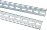 RS PRO Steel Slotted DIN Rail, Top Hat Compatible, 2m x 35mm x 7.5mm