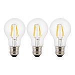 EcoPack 3pcs LEDFIL A60 E27 6W 806lm 827