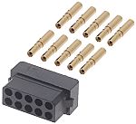 HARWIN Datamate Connector Kit Containing 10 way DIL Female Shell, Crimps