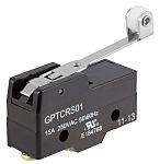 ZF Long Roller Lever Micro Switch, Screw Terminal, 15 A @ 250 V ac, SPDT