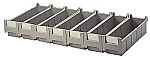 RS PRO 7 Drawer Unit, Plastic, 138mm x 138mm x 431mm, Grey