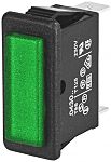 Arcolectric (Bulgin) Ltd 0430 Series Green Neon Panel Mount Indicator, 250V, 28.2 x 11.5mm Mounting Hole Size, Solder