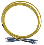 CAE Multimedia Connect LC, SC to LC, SC Duplex Multi Mode OS2 Optical Patch Cord, 9μm, Yellow, 1m