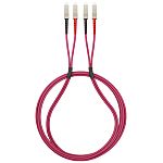 CAE Multimedia Connect SC to SC Duplex Multi Mode OM3 Optical Patch Cord, 50μm, Yellow, 1m