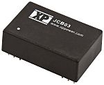 XP Power JCB DC-DC Converter, ±24V dc/ ±63mA Output, 4.5 → 9 V dc Input, 3W, Through Hole, +100°C Max Temp -40°C