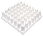 SPREADFAST Heatsink, Universal Square Ceramic, 20.3 °C/W @ 400 lfm, 38.7 °C/W @ 100 lfm, 19 x 19 x 6mm, Adhesive, Screw