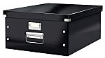 Archivační krabice, Černá, Robustní laminované dřevovlákno (PP), velikost papíru: A3, 369 x 200 x 482mm