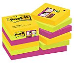 Post-It Assorted Sticky Note, 12 Notes per Pad, 47.6mm x 47.6mm