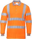 Reflexní tričko s límečkem Unisex EN20471, Oranžová, Polyester, EUR: S, UK: S Dlouhé ANSI/ISEA 107 CLASS 3:2, CE, GO/RT