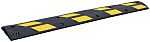 Reductor velocidad RS PRO de Caucho Negro, amarillo, de alta visibilidad, con pasacable de Ø 30mm, 1,83 m x 300mm x 75