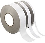 RS PRO White Double Sided Paper Tape, Non-Woven Backing, 9mm x 50m