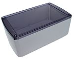 CAMDENBOSS 1102 Series Grey ABS Enclosure, IP54, Transparent Lid, 220 x 140 x 90mm