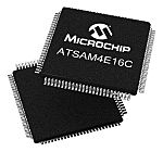 Microchip, 32bit ARM Cortex M4, SAM4E Microcontroller, 120MHz, 1.024 MB Flash, 100-Pin LQFP