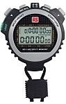 RS PRO Black Digital Pocket Stopwatch 9 h 59 min 59.99 s, With UKAS Calibration
