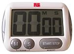 RS PRO White Digital Desktop Timer 99 min 59 s, With UKAS Calibration