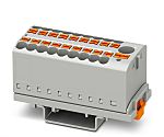 Phoenix Contact Distribution Block, 19 Way, 0.14 → 4mm², 24 A, 41 A, 500 V, Grey