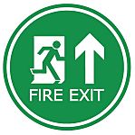 Señal de salida de emergencia Flecha de Salida de Emergencia RS PRO de Vinilo, idioma: Inglés, texto: FIRE EXIT