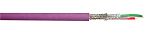 RS PRO Data Cable, 2 Cores, 0.64 mm², Bus, Screened, 100m, Purple PVC Sheath, 22 AWG