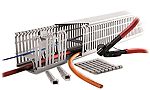 RS PRO Grey Slotted Panel Trunking - Open Slot, W30 mm x D40mm, L2m, PVC