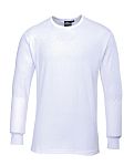RS PRO White Cotton, Polyester Thermal Shirt, M