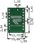 Placa Complementaria RE921, dos lados FR4 22.57 x 15.88 x 1.5mm