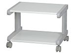 Soporte de impresora RS PRO Gris, Blanco , con Ruedas, Metal, 2 bandejas, carga máxima: 30kg