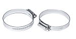 RS PRO Mild Steel Hex Screw Worm Drive, 100mm Band Width, 85 → 100mm ID