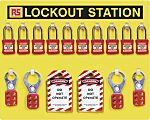 RS PRO 10 Padlock Lockout Station