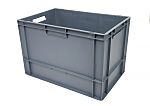 RS PRO 76L Grey PP Large Euro Containers, 400mm x 400mm x 600mm