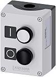 Siemens Enclosed Push Button - SPDT, Plastic, Black, White, IP66, IP67, IP69