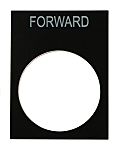RS PRO Legend Plate for Use with Ptec Push Button, Forward