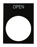 RS PRO Legend Plate for Use with Ptec Push Button, Open